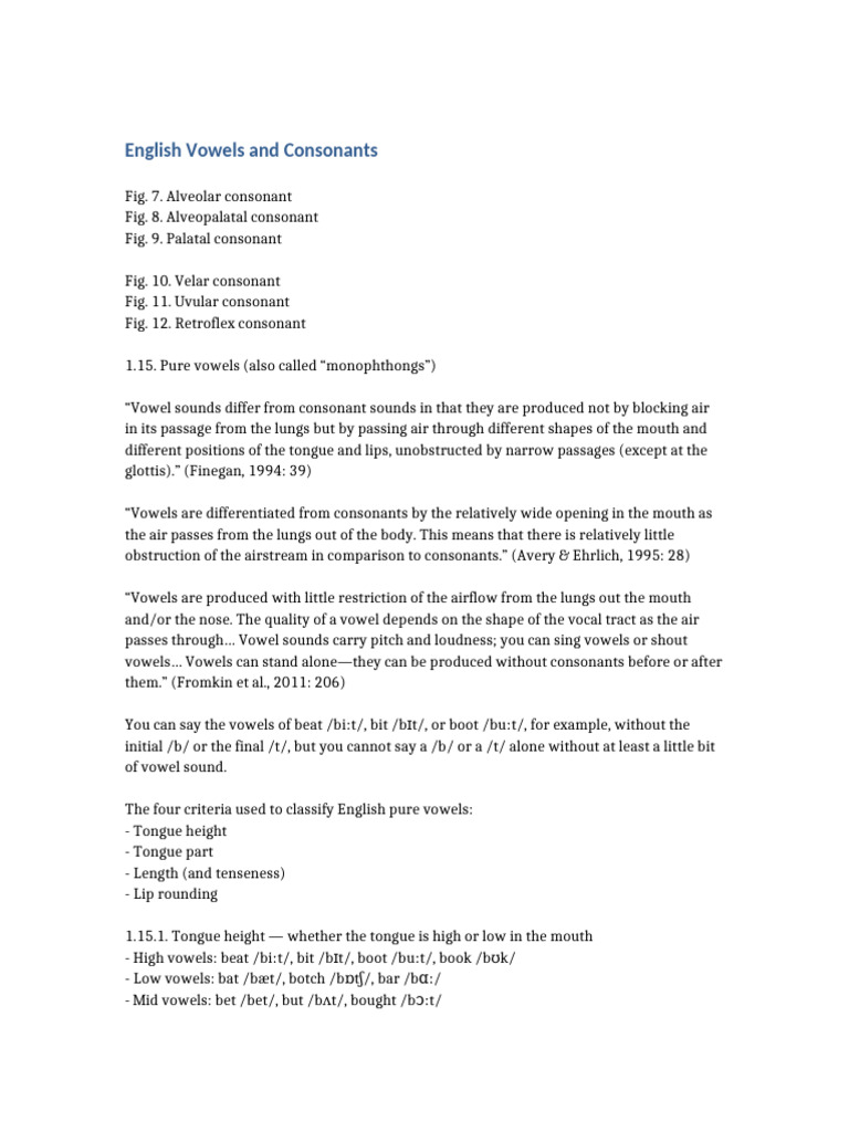 Understanding English Vowels and Consonants | PDF | Vowel | Consonant