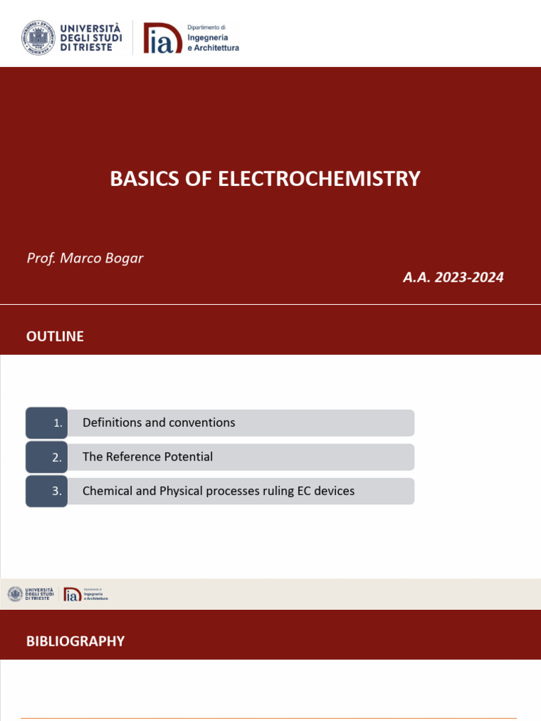 Basics of Electrochemistry | PDF | Electrochemistry | Anode
