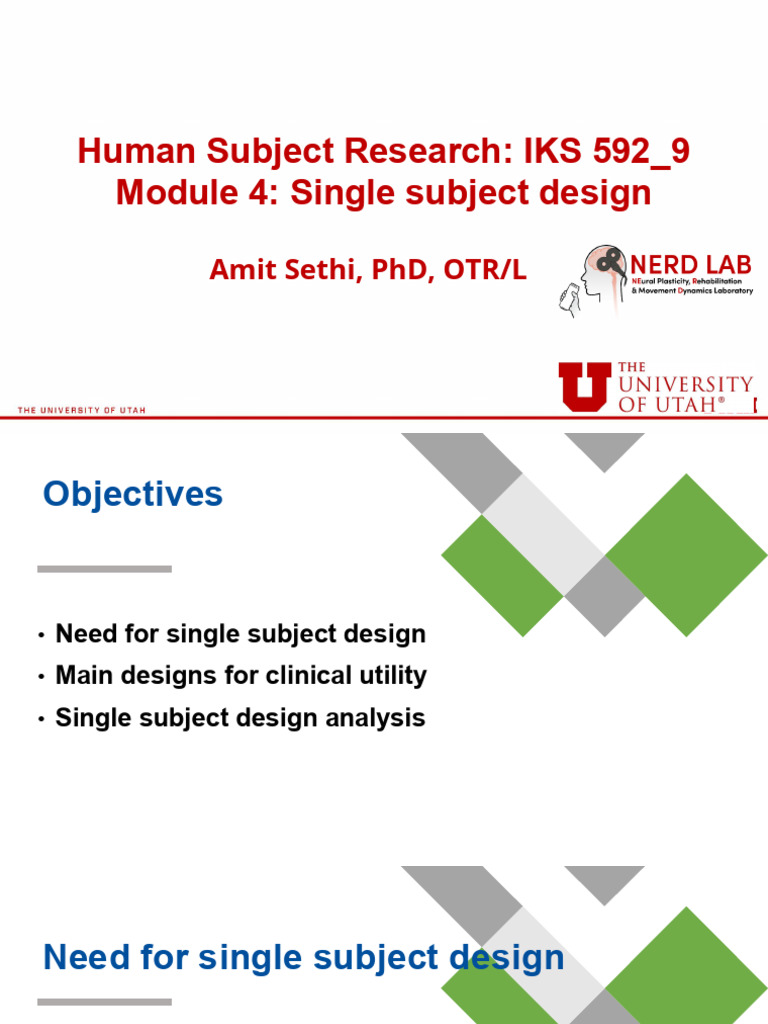 Single Subject Design in Research | PDF | Standard Deviation ...