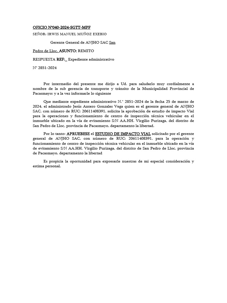Oficio N | PDF