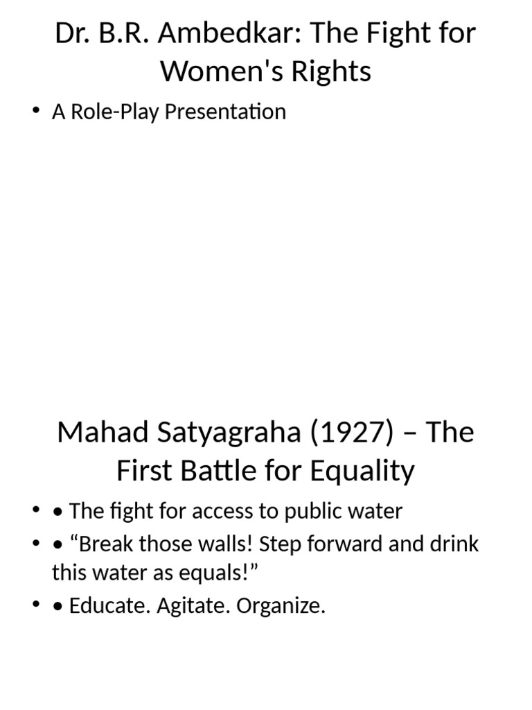 Ambedkar's Fight for Women's Rights | PDF