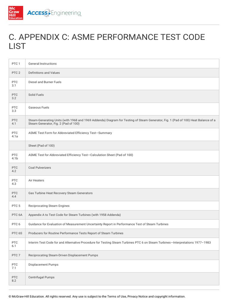 ASME Performance Test Code Overview | PDF | Steam | Internal Combustion ...