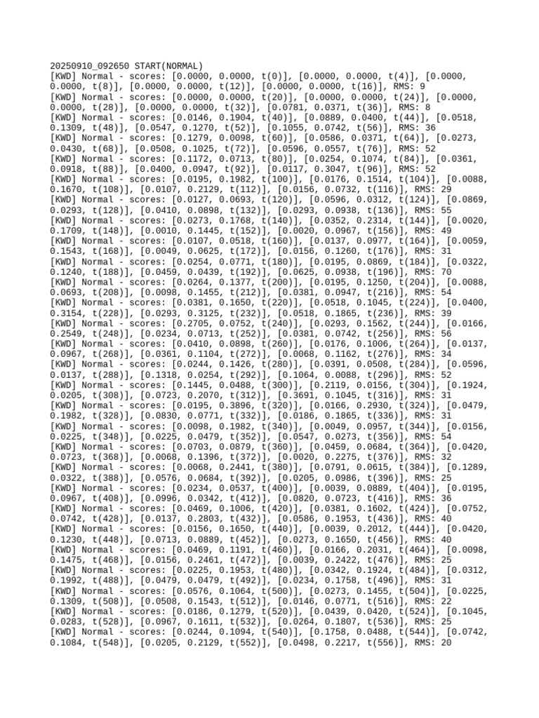 Normal Scores and RMS Data Analysis | PDF