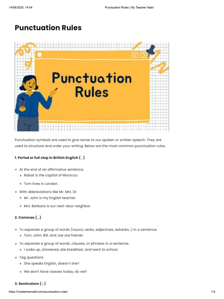 Essential Punctuation Rules Explained | PDF | Ellipsis | Punctuation