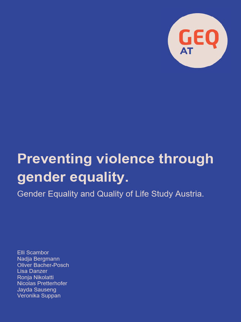 Final Report GEQ at Gender Equality and Quality of Life | PDF | Gender ...