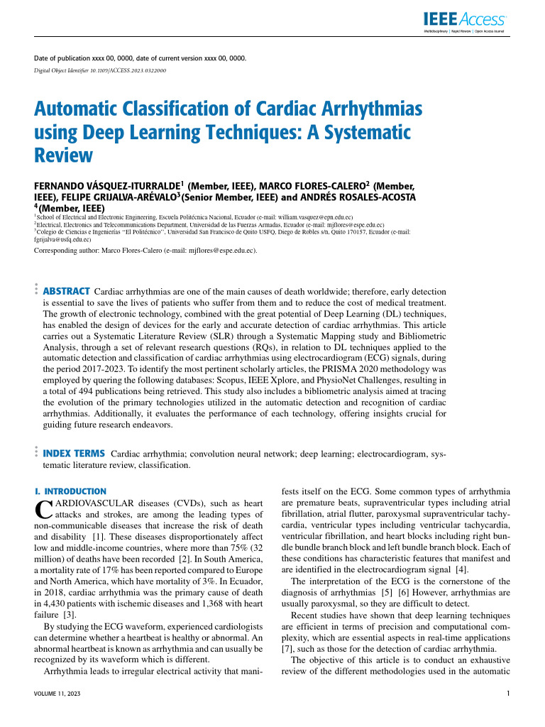 Deep Learning for Cardiac Arrhythmia Detection | PDF | Sensitivity And ...