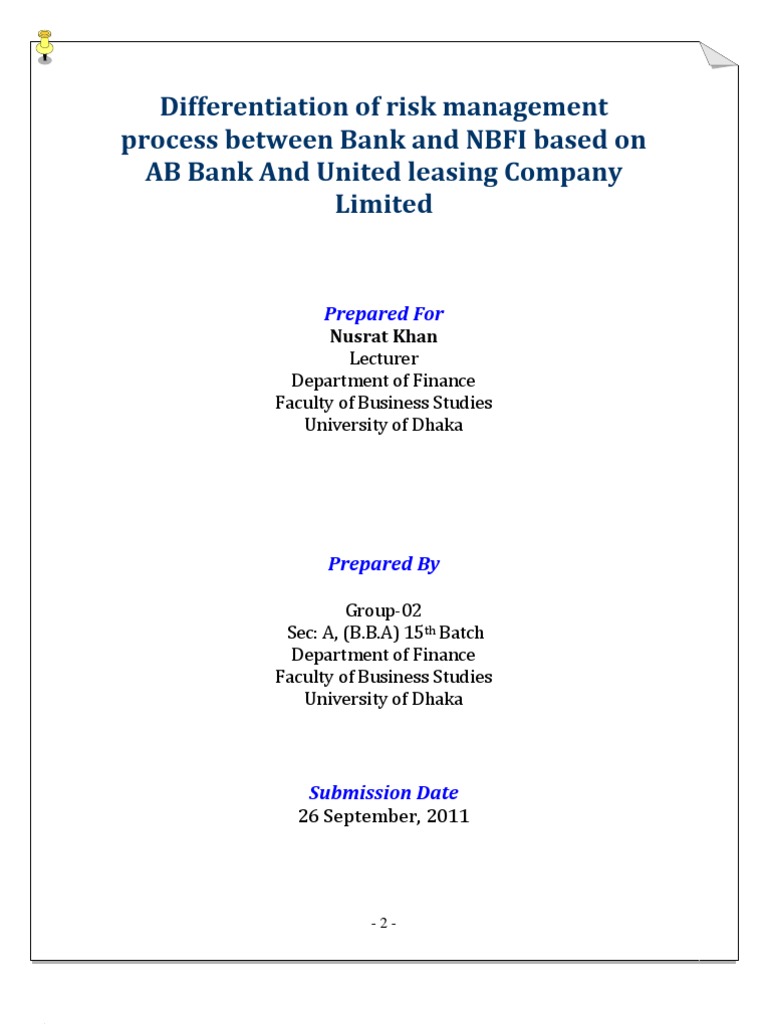 Risk Management in Banks vs NBFIs | PDF | Capital Requirement | Basel Ii
