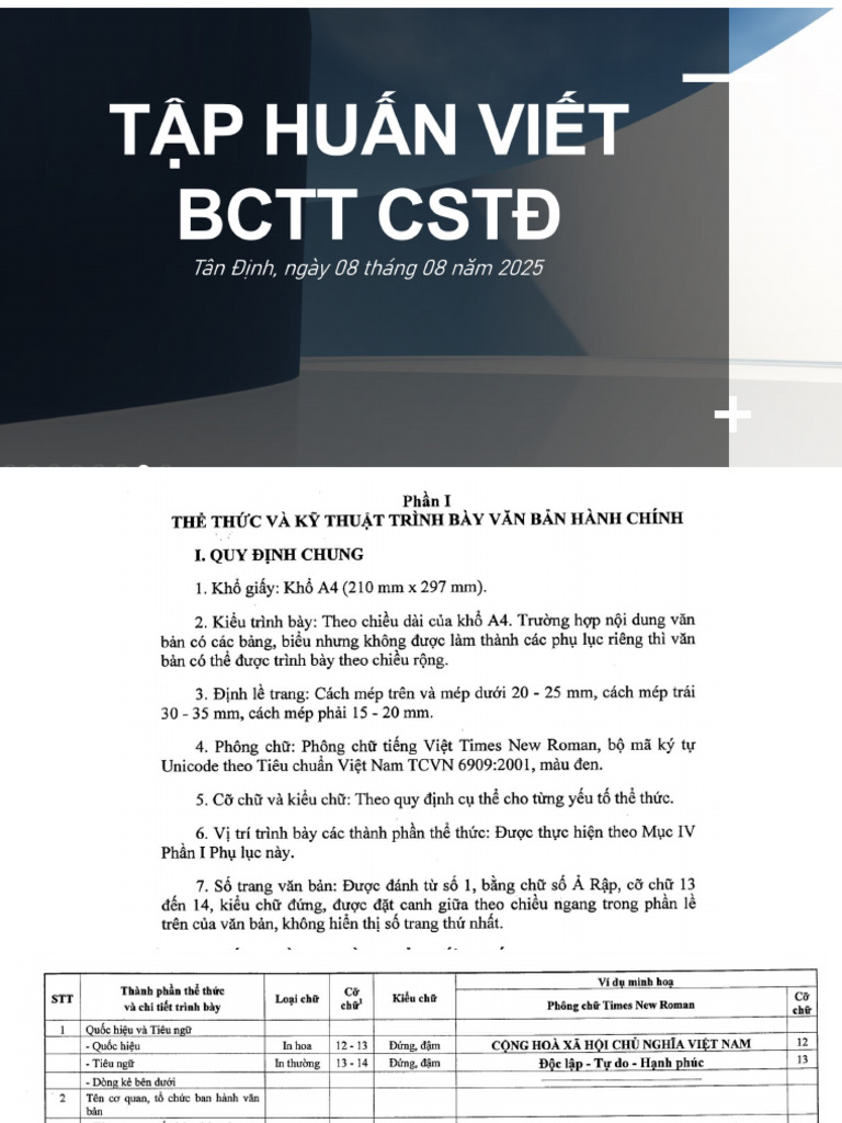 Tập Huấn Viết Bctt Cstđ. 8.8 | PDF