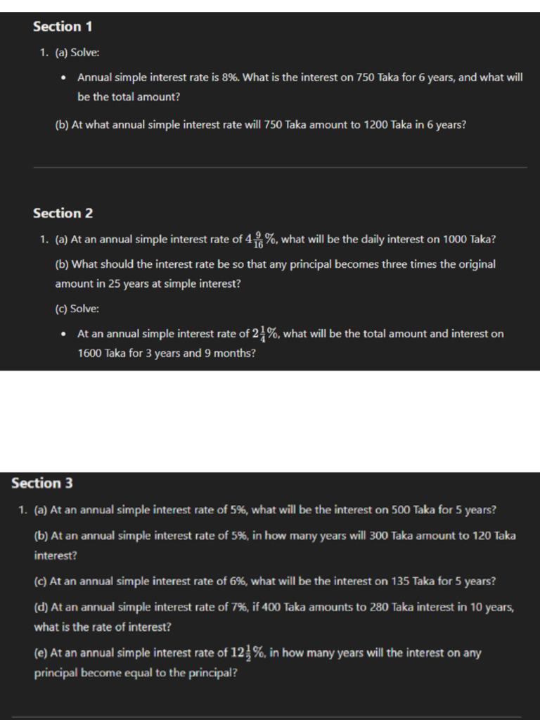 Simple Interest | PDF