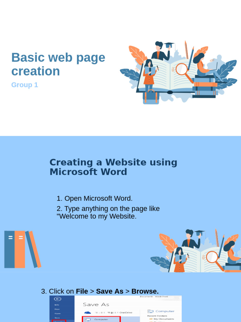Create a Website with Word | PDF