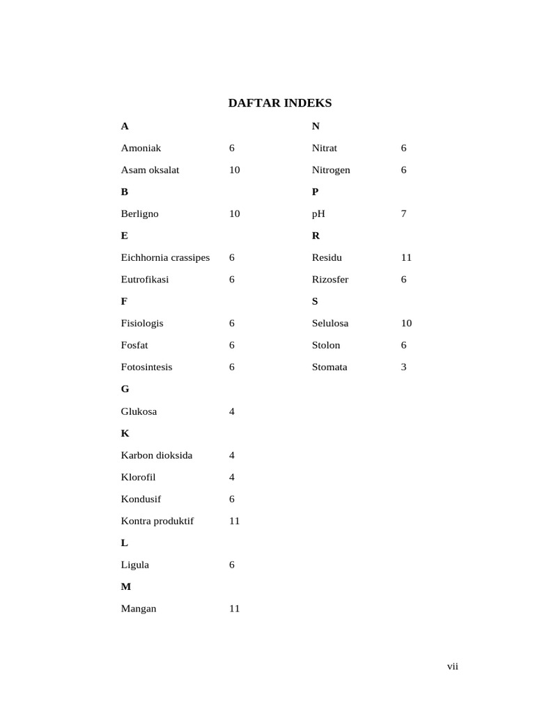 Daftar Indeks | PDF