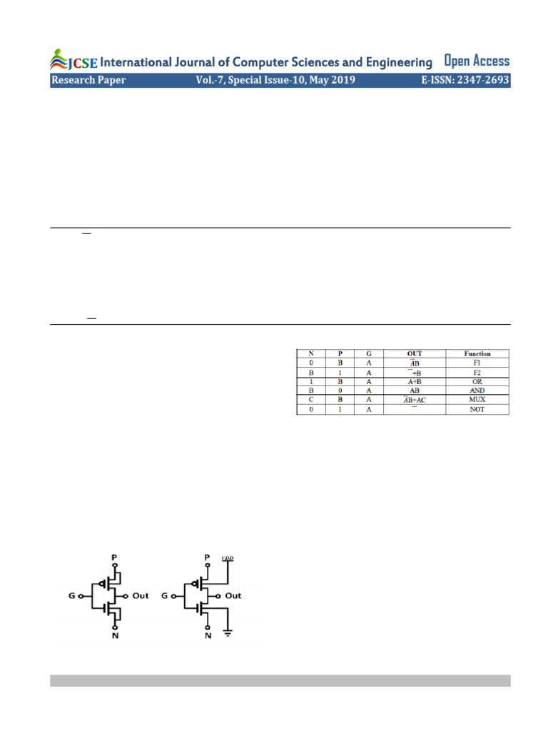 Low Power 4-Bit ALU Design Using MGDI | PDF | Logic Gate | Cmos
