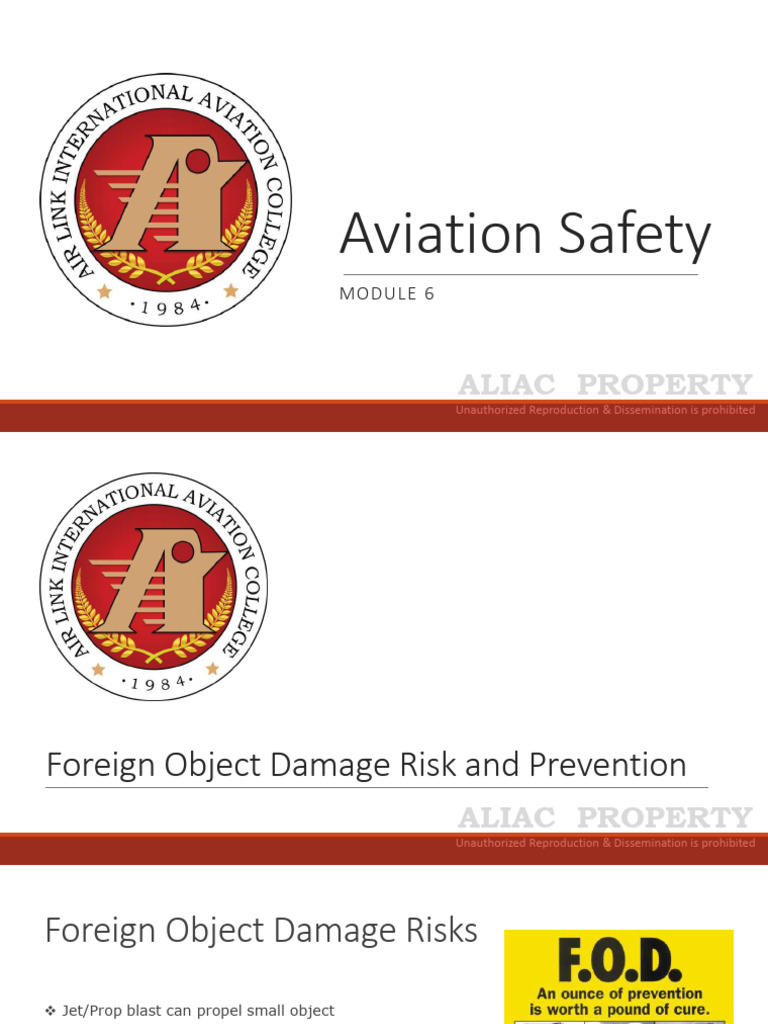 FOD Risks and Prevention in Aviation | PDF | Foreign Object Damage ...