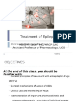 Treatment of Epilepsy: Maha M. Saber, MD, MRCP (UK) Assistant Professor of Pharmacology, UOS