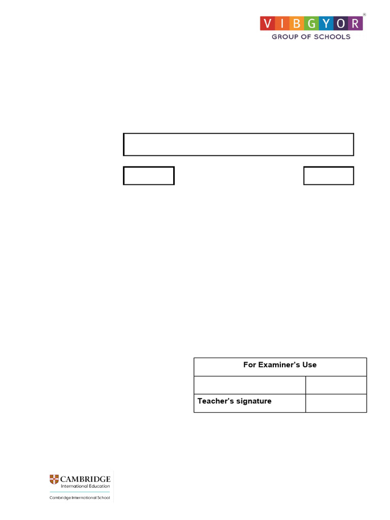 IGCSE Grade 8 English Sample Paper | PDF