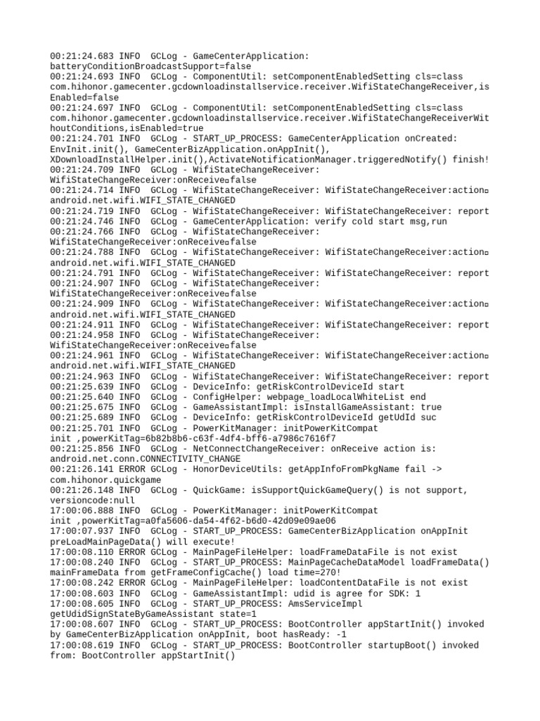 GameCenter Application Log Analysis | PDF | Internet Protocols | Computing