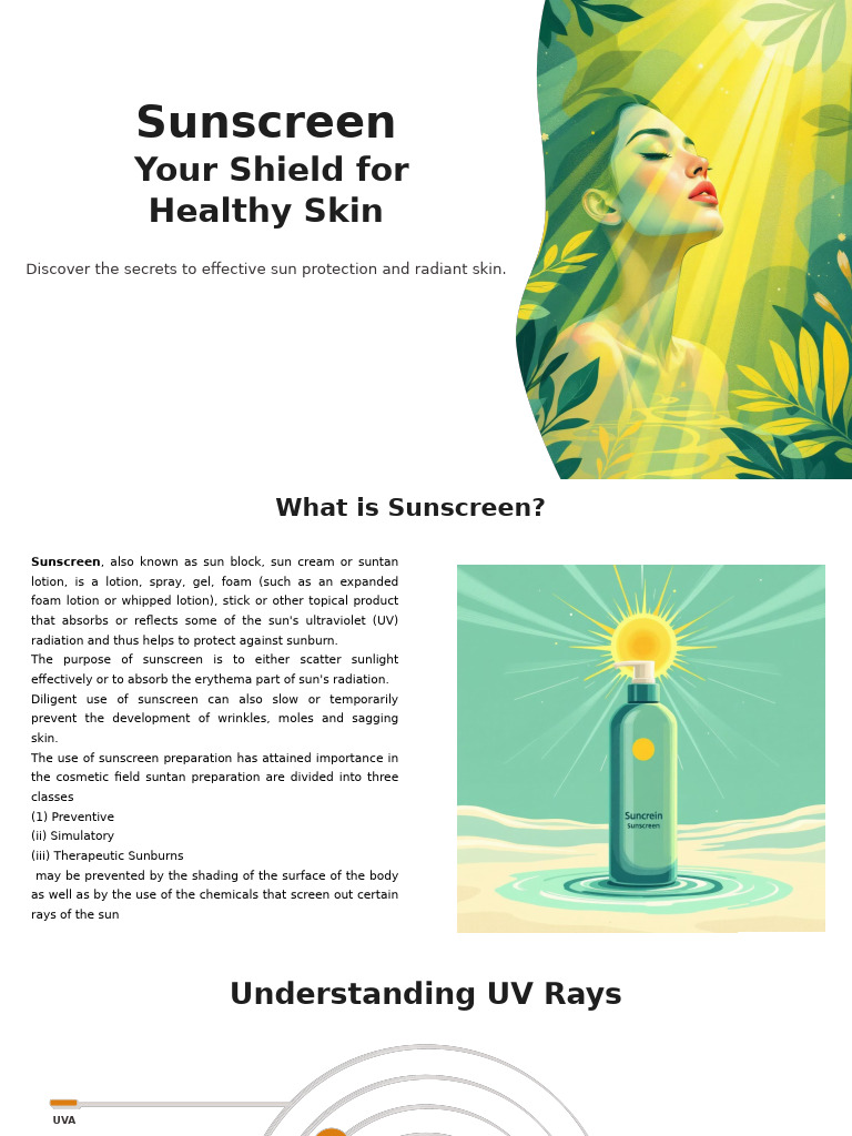 Essential Guide to Sunscreen Benefits | PDF | Ultraviolet | Sunscreen