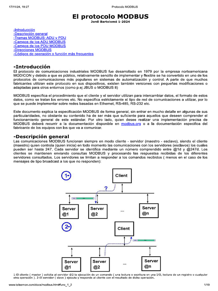 El Protocolo Modbus | PDF