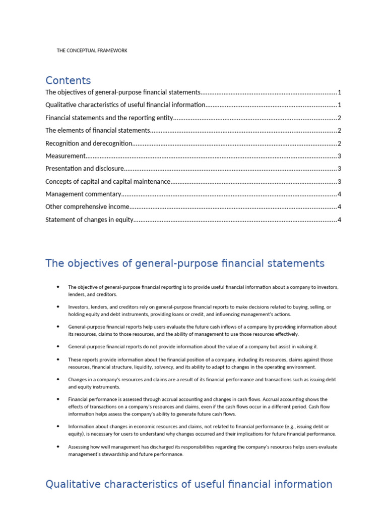Understanding Financial Statements Framework | PDF | Equity (Finance ...