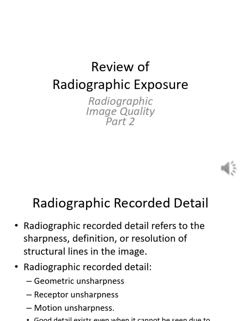Overview of Radiographic Exposure-Part II - Zaid3 | PDF | Radiography ...