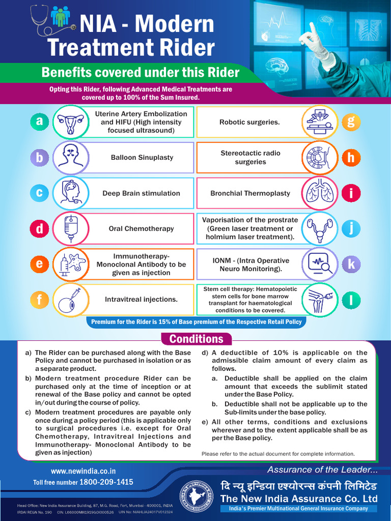 Modern Treatment Rider in Health Insurance | PDF | Diseases And ...