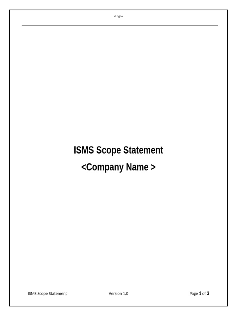 ISMS Scope Statement for ISO 27001 Compliance | PDF