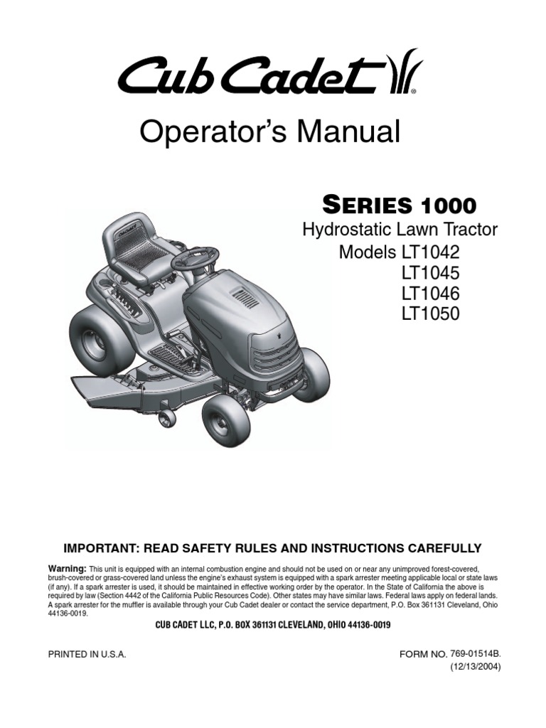 Cub Cadet 597 Kohler Engine Manual
