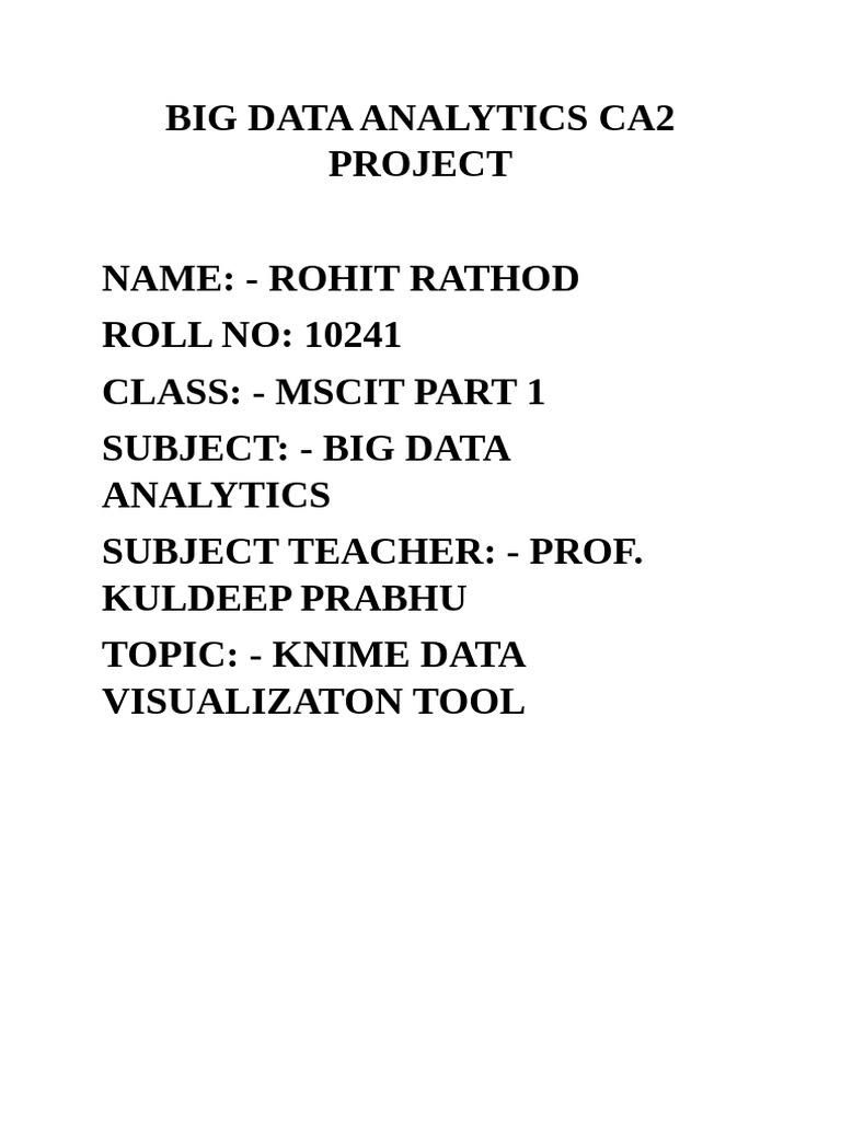 BDA Ca2 Project 10241 | PDF