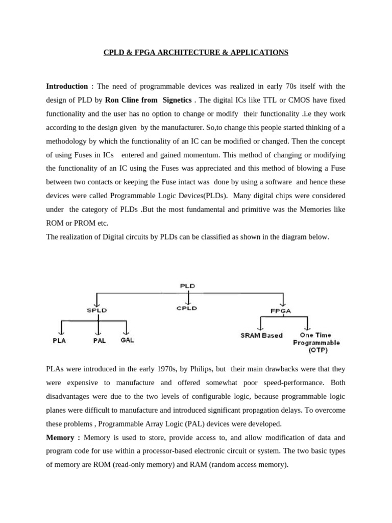 CPLD and FPGA Architecture Overview | PDF | Field Programmable Gate ...