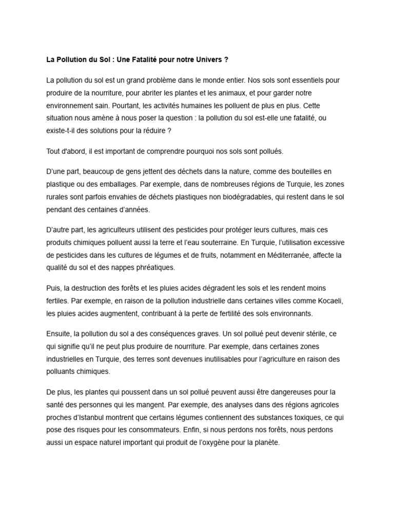 Pollution du Sol : Causes et Solutions | PDF | la pollution | Déchets