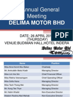 4 Annual General Meeting: Delima Motor BHD