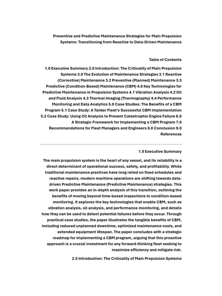 Preventive and Predictive Maintenance Strategies For | PDF ...