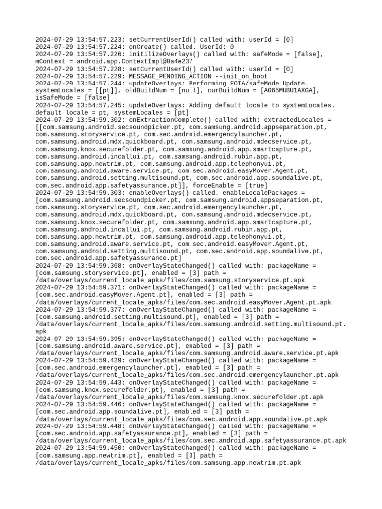 Samsung Locale Overlay Manager Logs | PDF | Android (Robot) | Computing ...