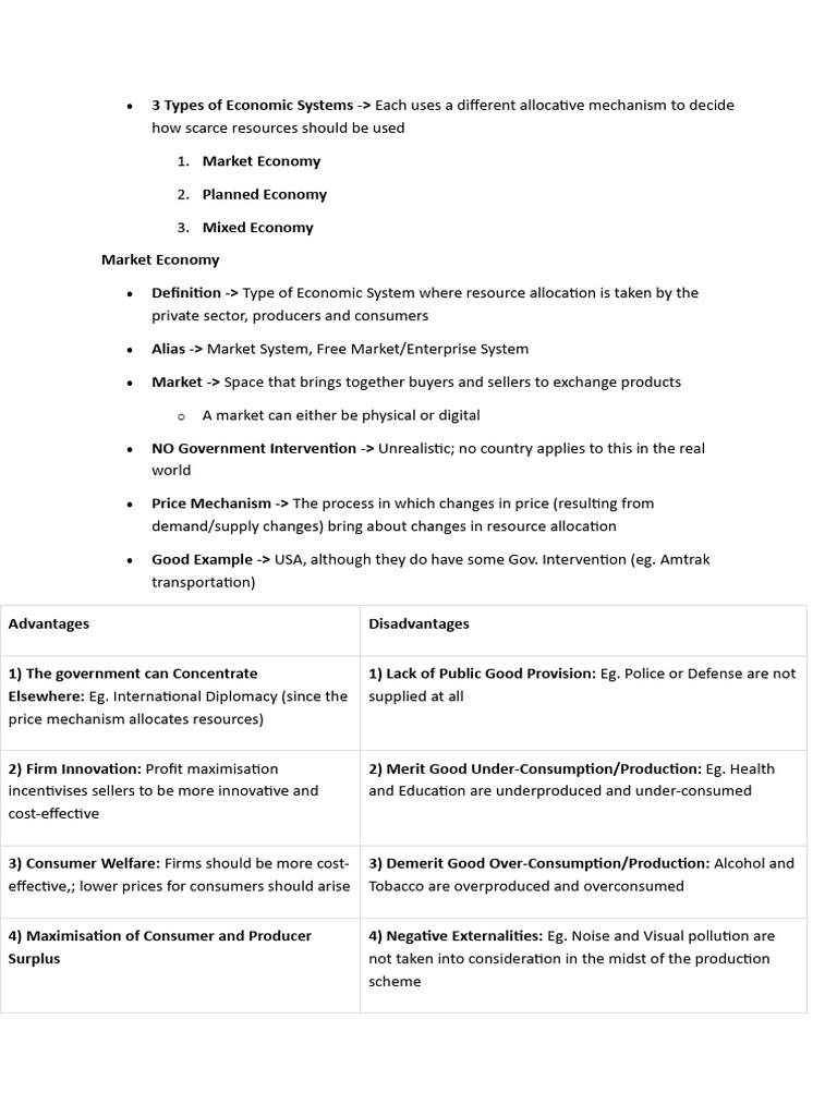 Types of Economic Systems Explained | PDF | Goods | Trade