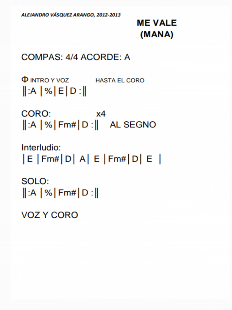 Me Vale | PDF