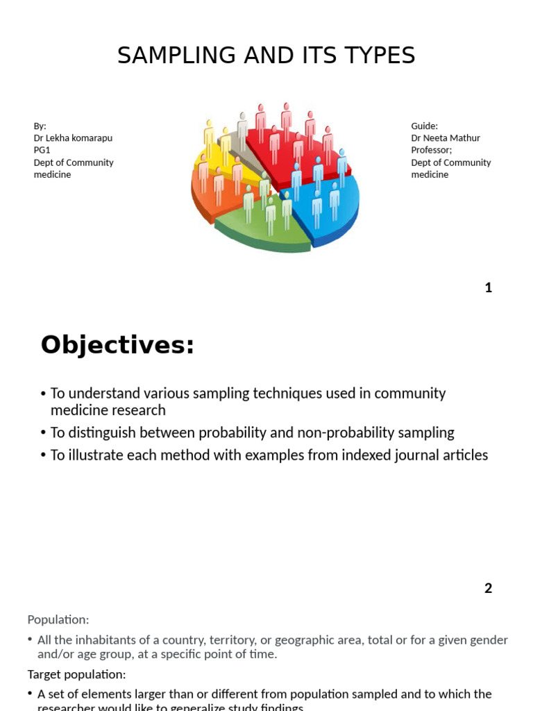 Sampling Techniques in Community Medicine | PDF | Sampling (Statistics ...