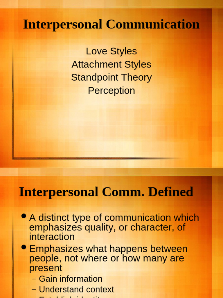 Understanding Love and Attachment Styles | PDF | Social Psychology ...