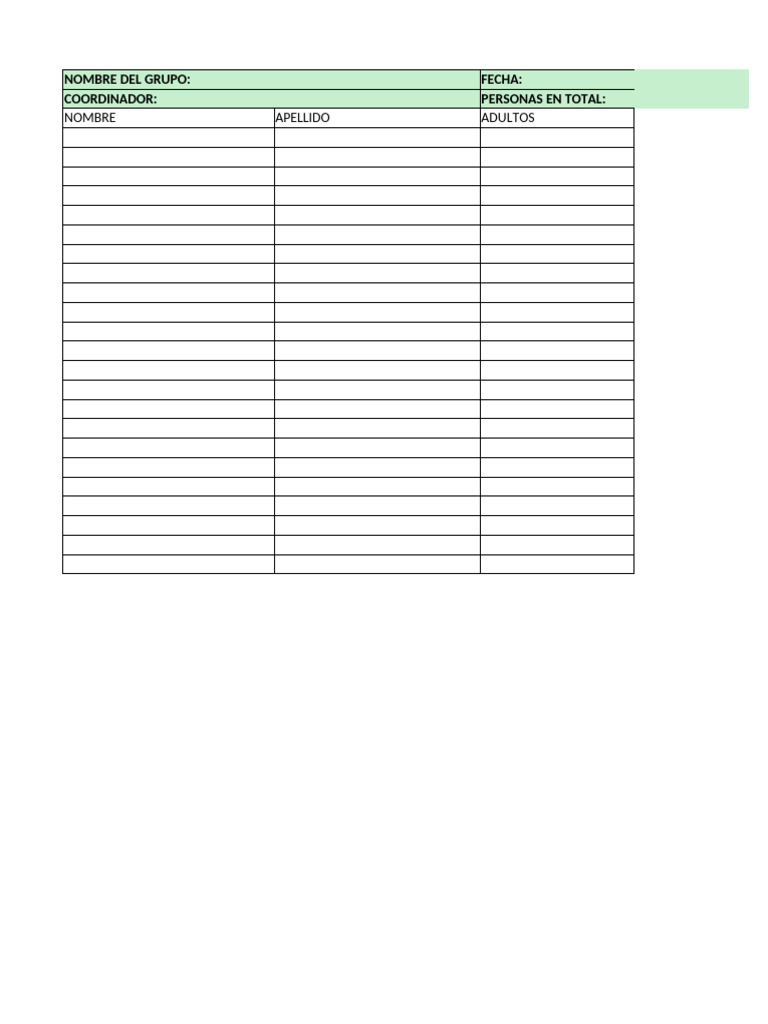 Lista de Rooming List | PDF