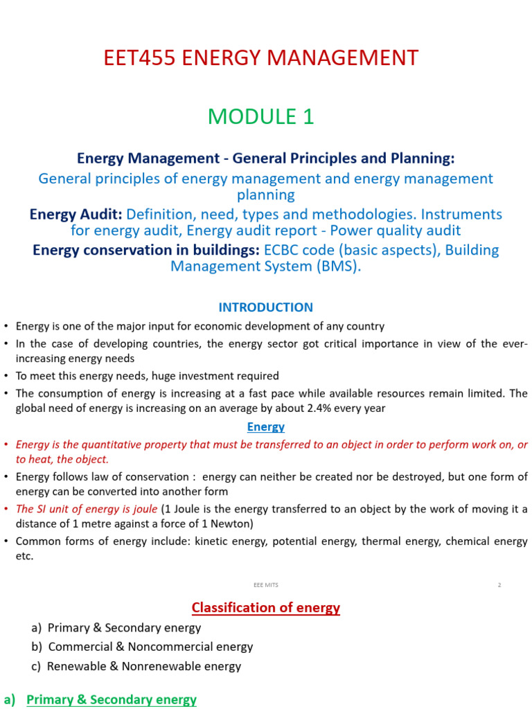 Energy Management Principles and Practices | PDF | Energy Storage ...