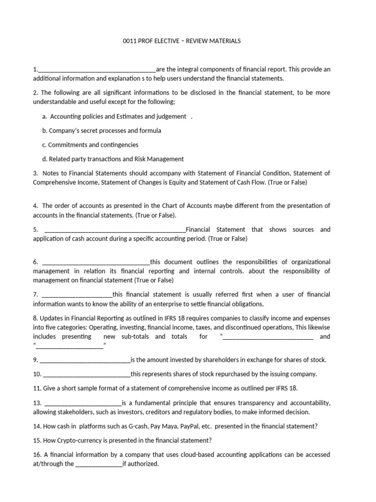 Financial Reporting Essentials Guide | PDF | Financial Statement ...