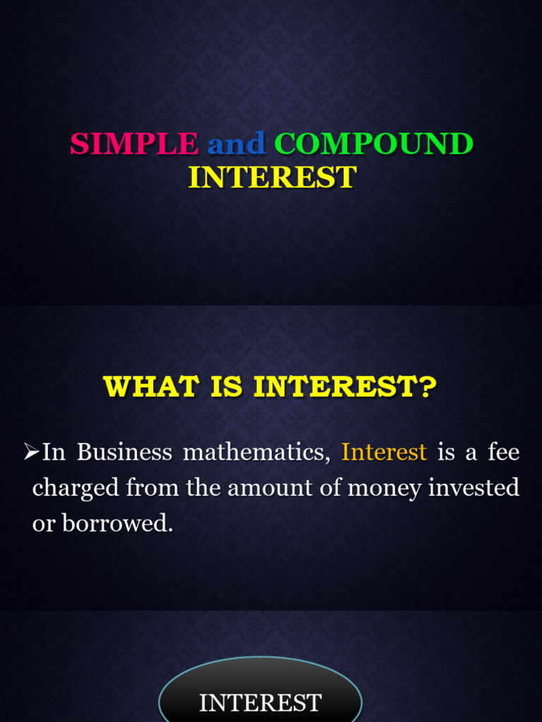(Mathematics) Simple and Compound Interest | PDF | Interest | Compound ...