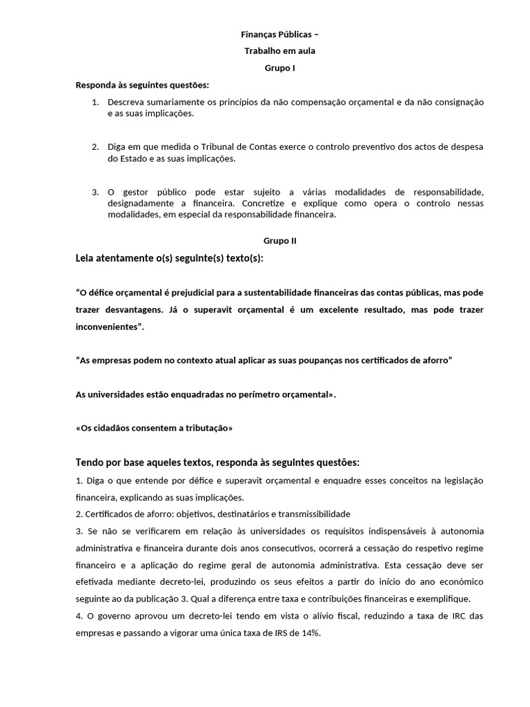 Teste em Aula (1) | PDF