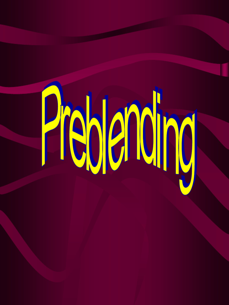Image showcasing Pre Blending | PDF