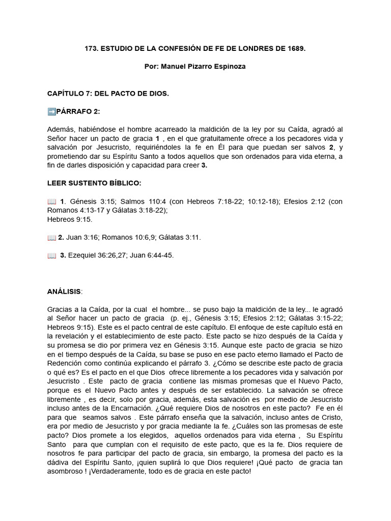 Pacto de Gracia en la Confesión de Londres | PDF | Salvación | Cristo ...