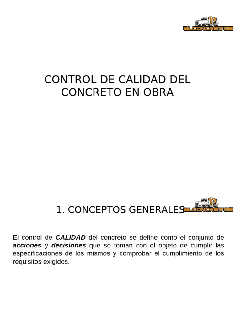 Control de Calidad Del Concreto en Obra v2 | PDF | Hormigón