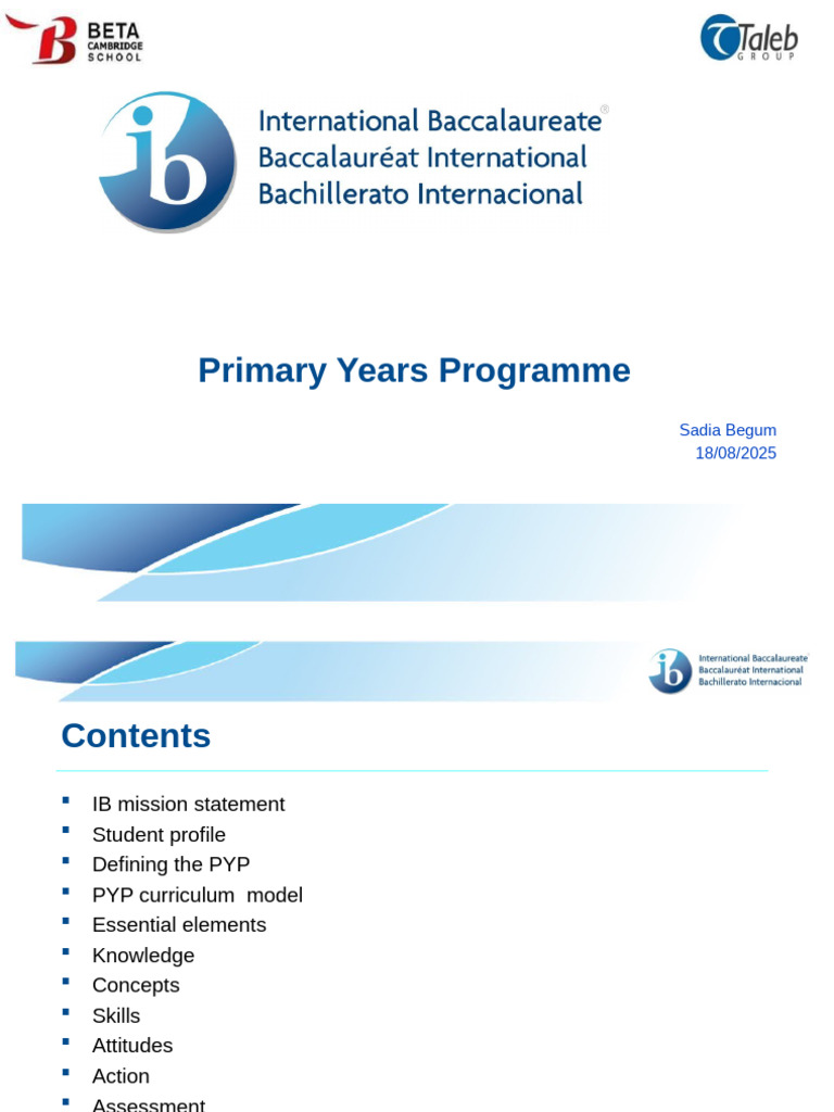 Understanding the Primary Years Programme | PDF | Psychological ...