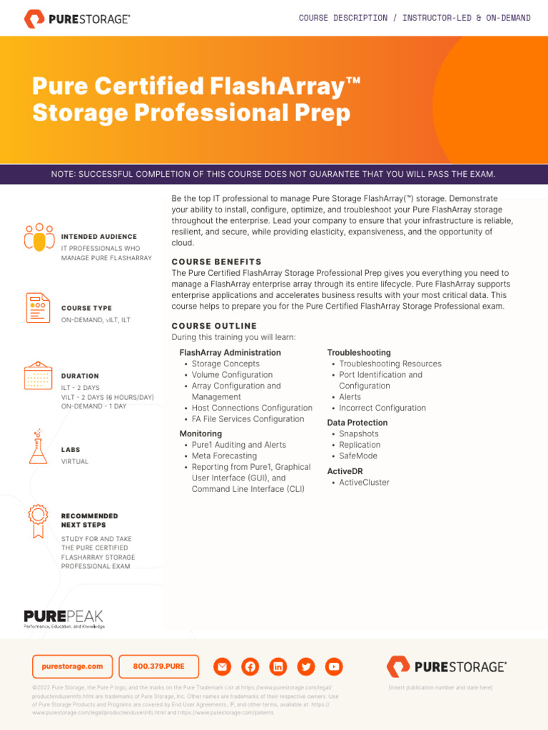 CF Flasharray Storage Professional Prep | PDF | Graphical User ...