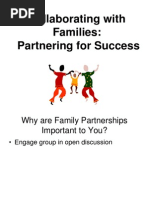 Collaborating With Families: Partnering For Success