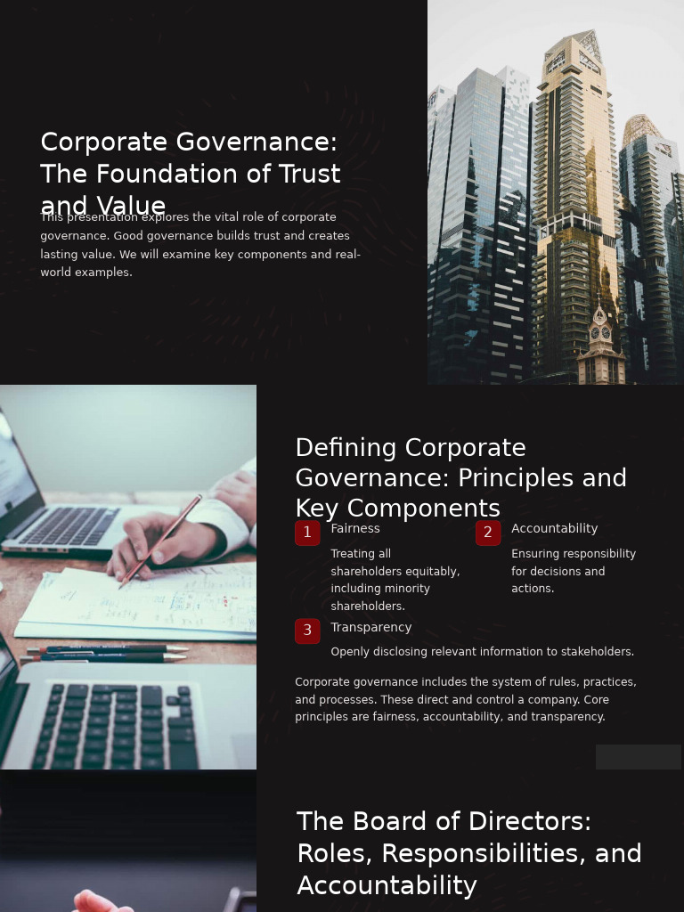 Corporate Governance The Foundation of Trust and Value | PDF ...