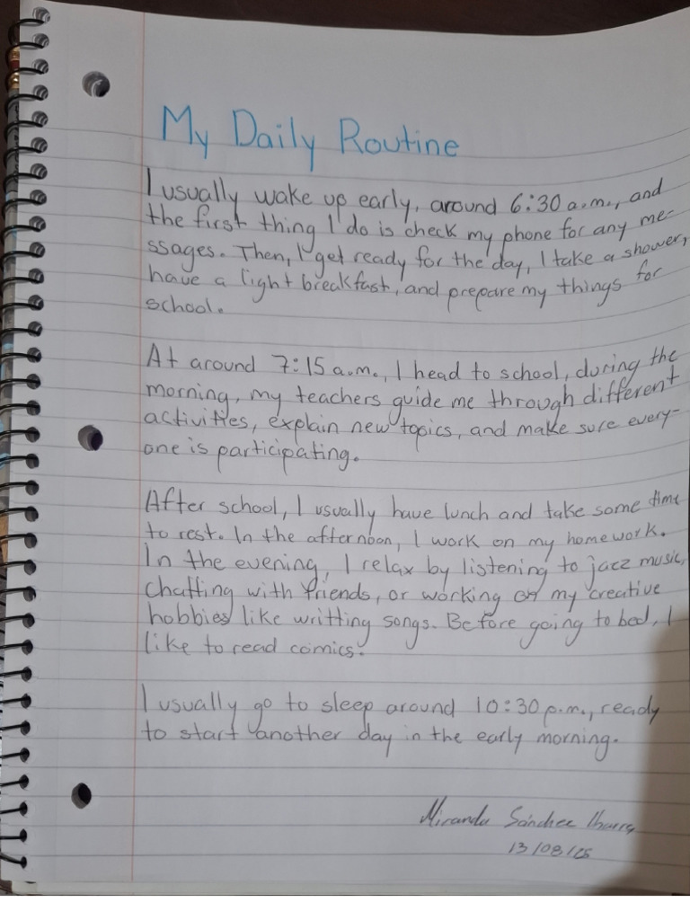My Daily Routine | PDF